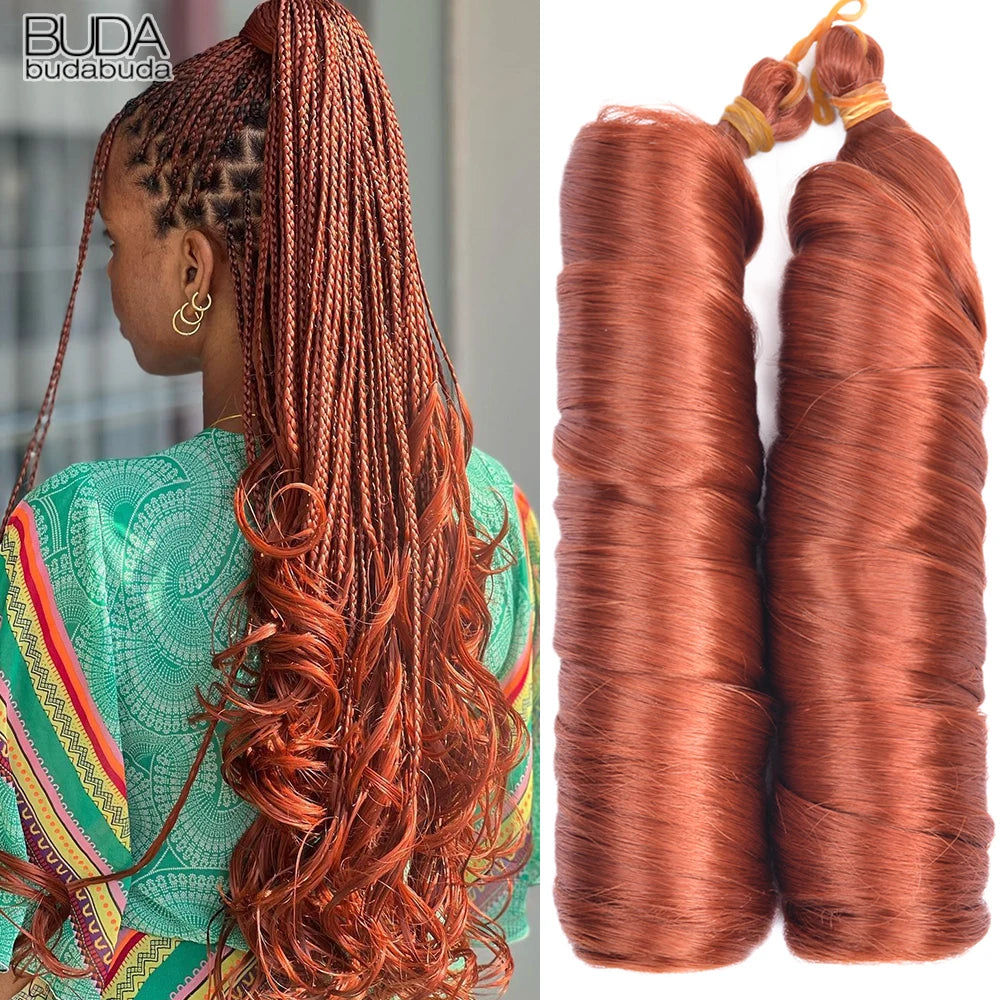 French Curls Braiding Hair Extensions Synthetic Hair Loose Wave Spiral Curl Braids High Temperature Ombre Pre Stretched Hair