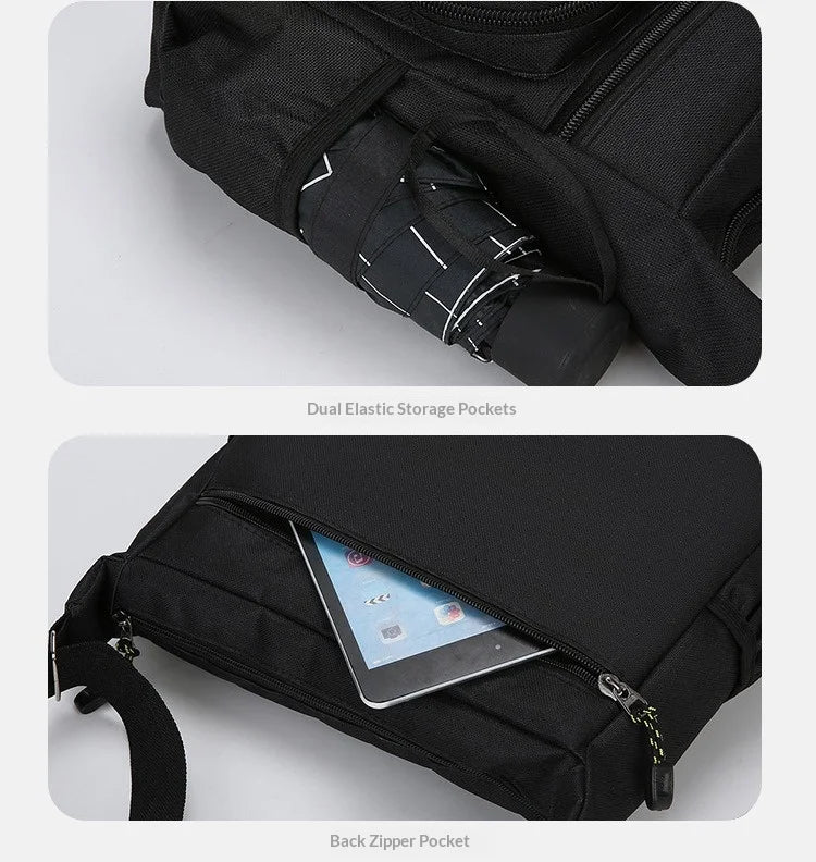 Design Oxford Shoulder Bag Large Capacity Men's Casual Multi-layer Pocket Fashion Single Shoulder Crossbody Luxury Messenger Bag