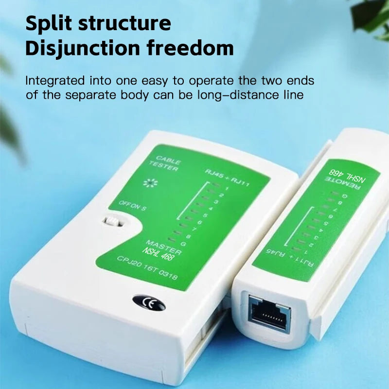 RJ45 Ethernet Cable Tester Network Lan Test Tool for 8P 6P LAN Cable RJ11 Telephone Cable Compatible with TP-Link D-Link Linksys