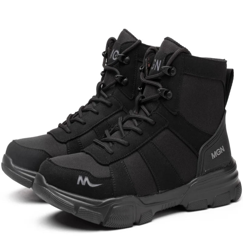 Work Boots Indestructible Safety Shoes Men Steel Toe Shoes Puncture-Proof Sneakers Women Non Slip Work Shoes Male Tactical Boots - Shoppiline