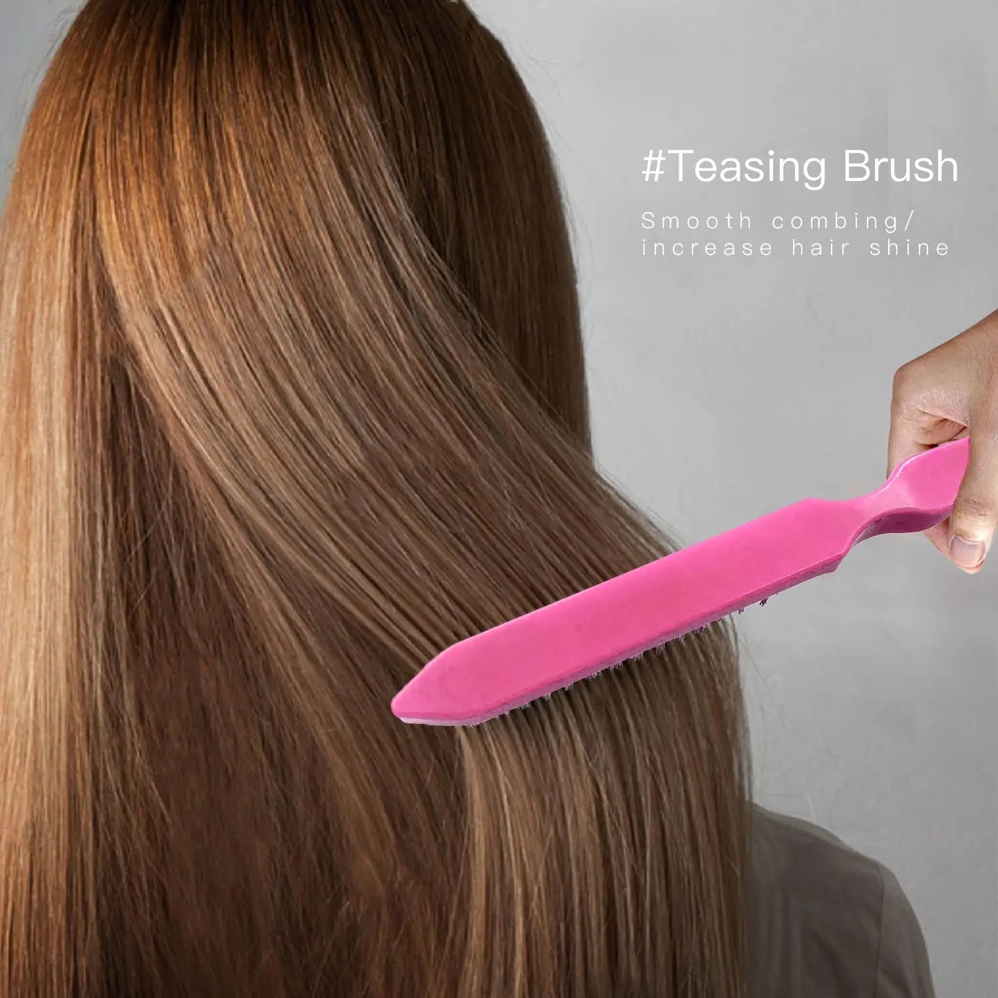 3 Pcs Styling Brush Set: Hair Brush with 3 Rows, Dual Edge Brush, and Sturdy Parting Comb for Brushing and Slicking Hair