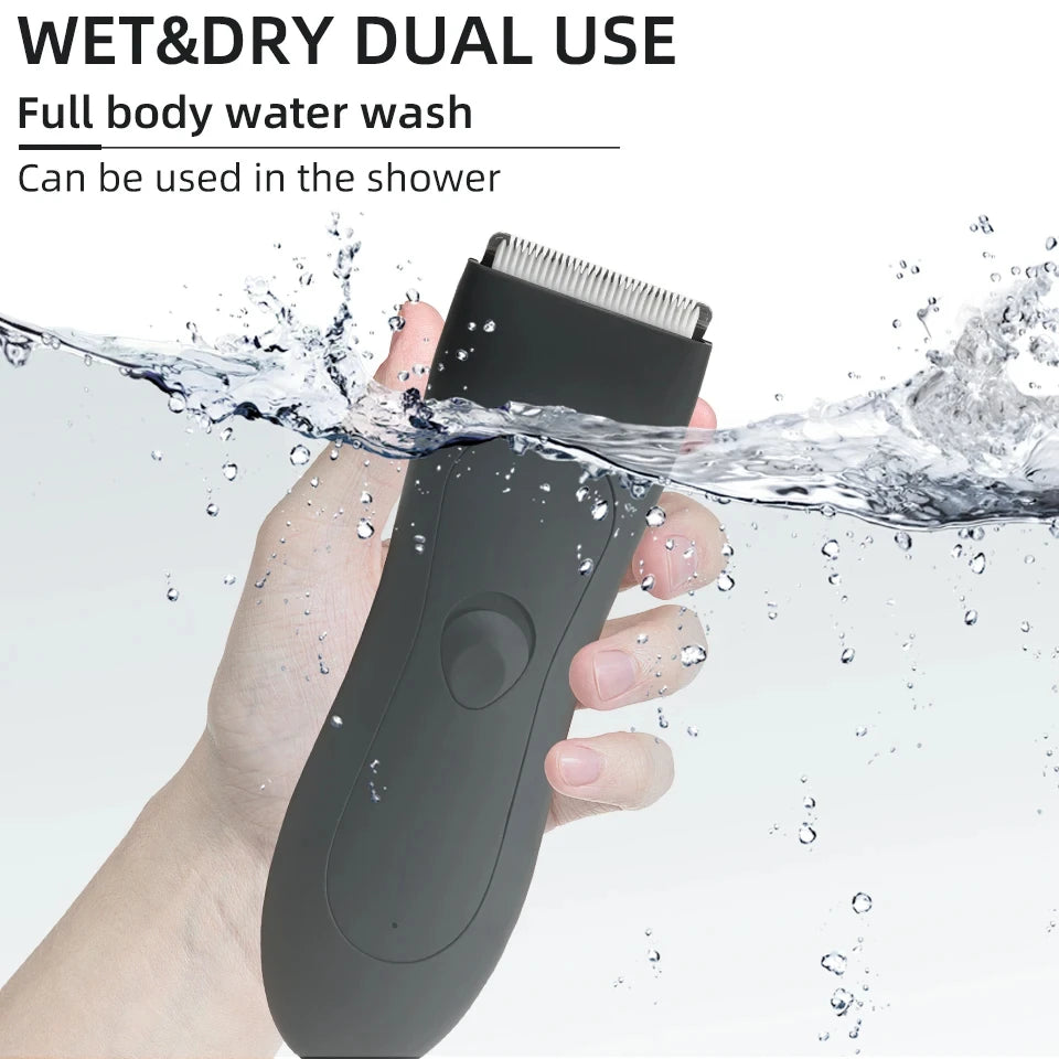 HOMEFISH Mens Body Hair Trimmer for Men Balls Women Lady Shaver Hair Removal Bikini Trimmer Groin & Body Shaver - Shoppiline