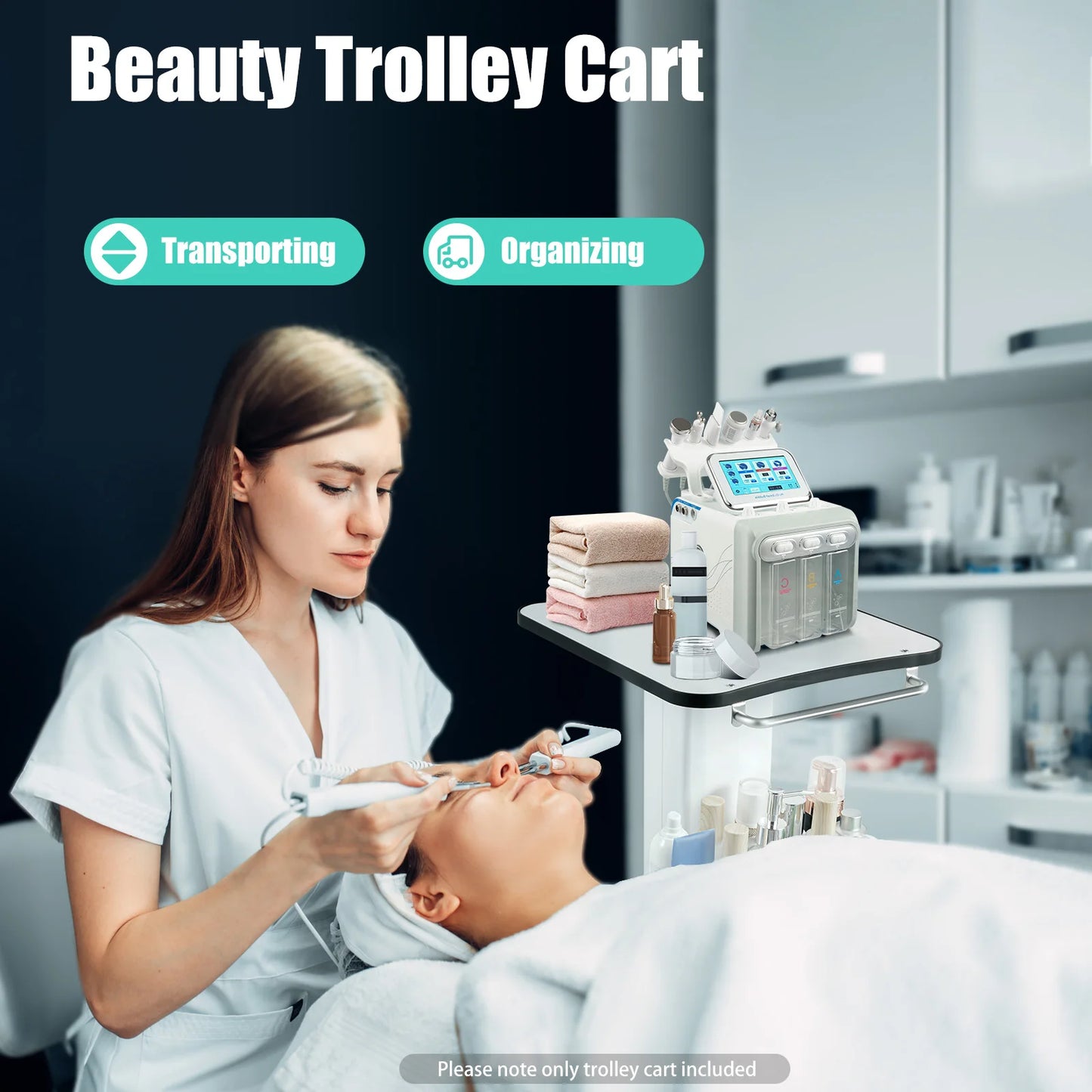 Salon Trolley Stand Beauty Instrument Beauty Auxiliary Trolley Organizer Cart With Wheel Spa Cart Equipment