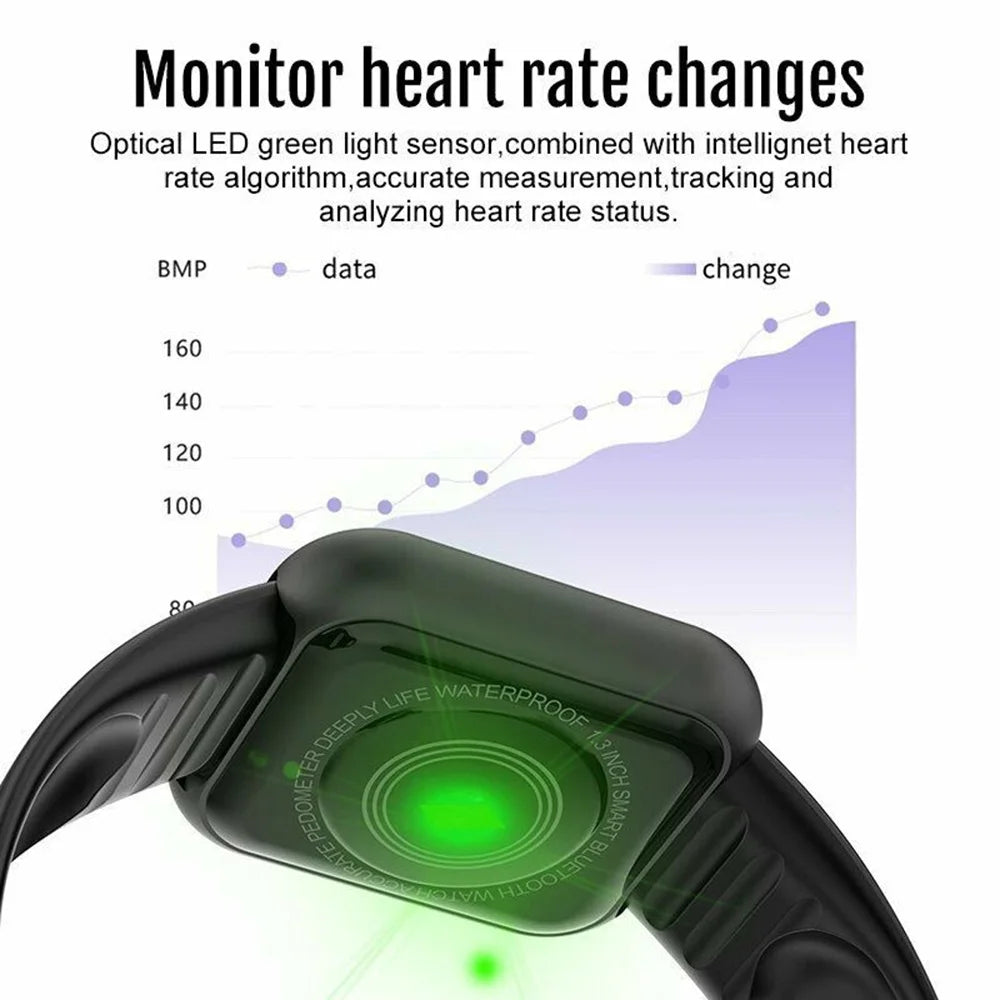 Smartwatch für Damen Herren Armbanduhr Bluetooth Verbundenes Telefon Musik-Player Fitness-Sportarmband Schlafmonitor Digitale Uhren