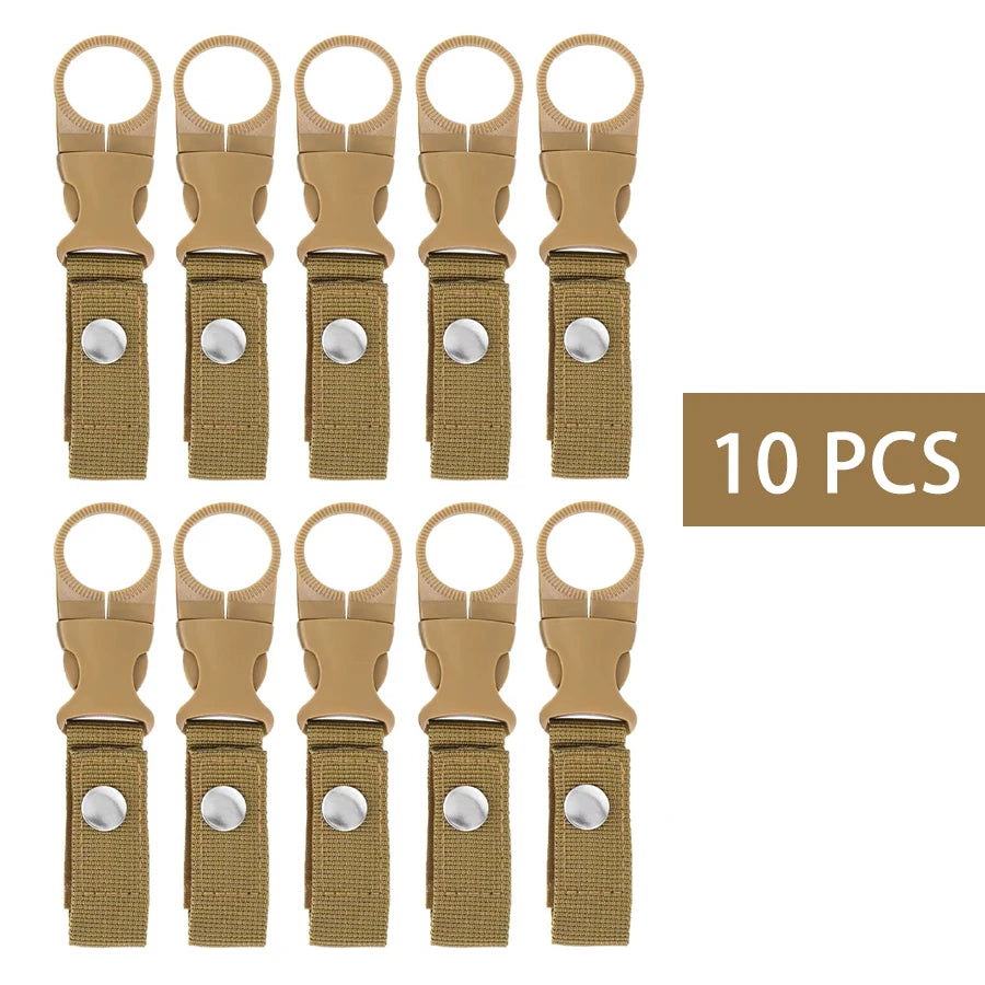 Webbing Water Bottle Holder Climbing Carabiner Belt Backpack Hanger Hooks Clip Multifunction Water Bottle Nylon Buckle Hook Clip
