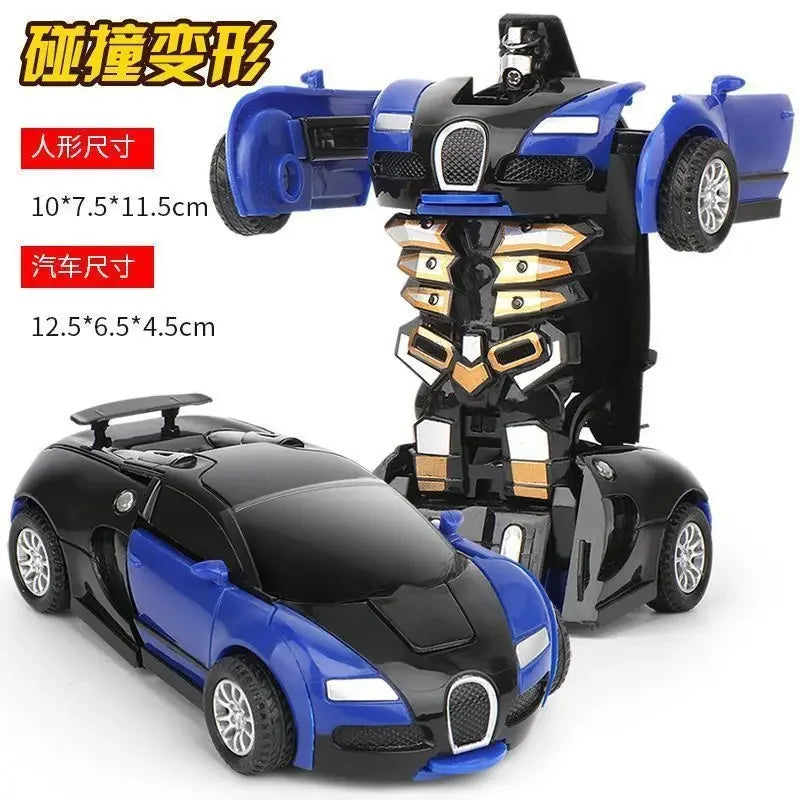 Verformbares Spielzeugauto, Trägheitsaufprall, Ein-Knopf-Verformung, Jungenpuzzle, Kollisionsverformung, Autobot-Roboter