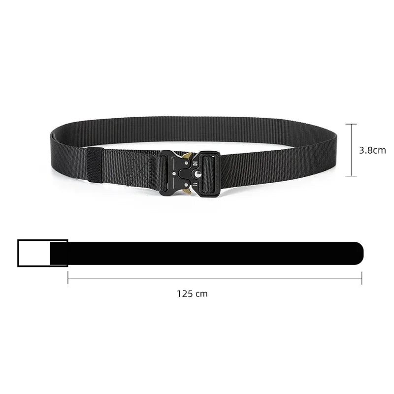 Tactical Quick Release Belt for Men Military Style Nylon Waistband Durable Breathable Adjustable Heavy Duty Work Hiking Outdoor