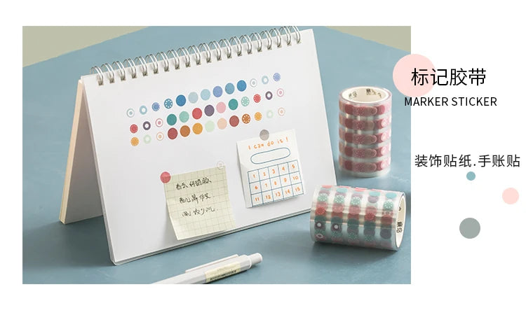 60mm*3m Dot Washi Tape for Diary Scrapbooking DIY Deco Junk Journal Creative Stationery School Supplies Masking Tapes