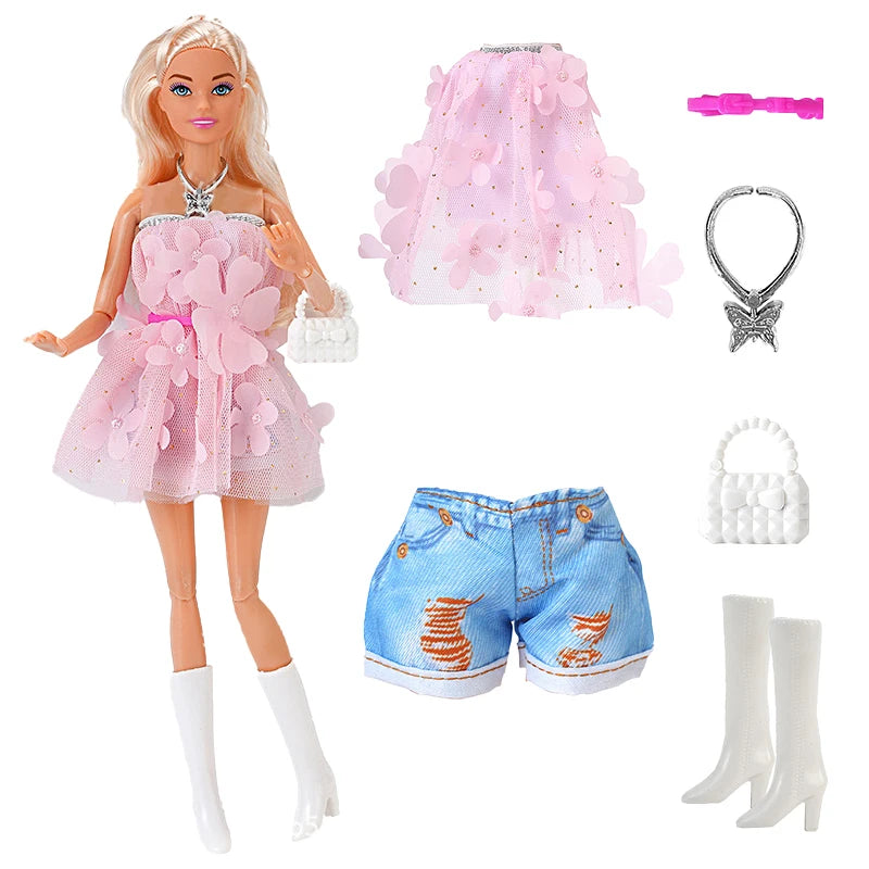 NEW Fashion Clothes For Doll 30cm Daily Sportwaer Winter Sweater Pants Plush Coat Shoes For Doll Mini Accessories Christmas Gift - Shoppiline