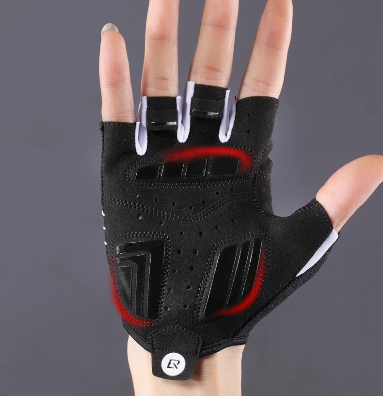 ROCKBROS Cycling Bike Gloves Half Finger Shockproof Breathable MTB Mountain Bicycle Sports Gloves Men Women Cycling Equipment - Shoppiline