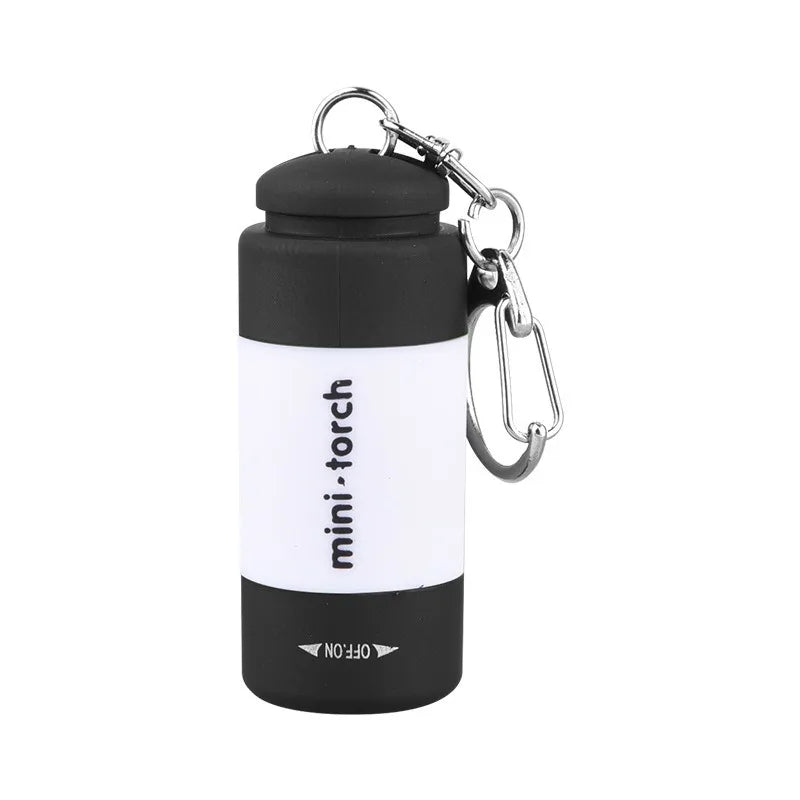 USB Rechargeable LED Multifunctional Strong Light Pocket Keychain Flashlight Waterproof Outdoor Hiking Camping Mini Flashlight