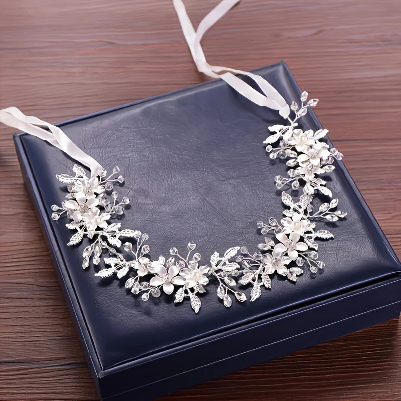 Handmade Crystal Hair Vine Headband Fashion Rhinestone Hairband Tiara Bridal Wedding Hair Accessories Jewelry  Hairband Tiara