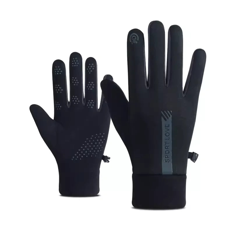 Womens Autumn and Winter Sports Warm Gloves Waterproof and Anti Slip Cycling Gloves Wind and Cold Resistant Outdoor Activity Glo