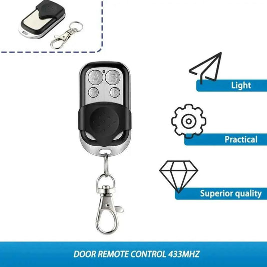 433MHz Smart Copy Duplicator Metal Push Button Remote Control Transmitter ABCD 4Button Garage Door Opener Remote 1pc