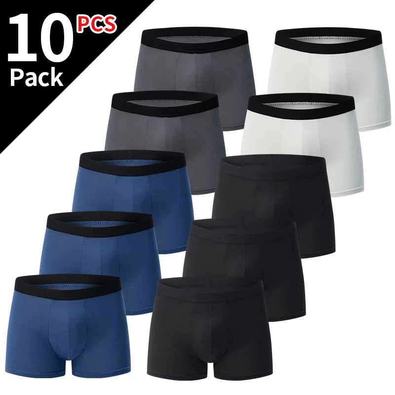 5 /10 Pack Men's Black Gold Printed Boxer Underwear Comfortable And Versatile Plus Size Sexy Young Men's Leisure Sports Beach sh