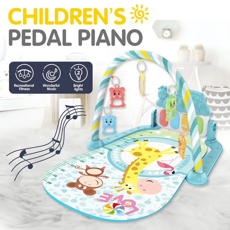Baby Musik Spieldecke Krabbeldecke Neugeborenen Teppich Pedal Klaviertastatur Baby Fitness Rack Spielmatte Krabbelspielkissen Spielzeug Geschenk