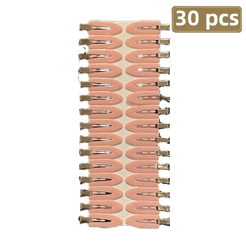 30/120Pcs Women's Model, Solid Color Fashionable and Simple, Cute and Sweet Hair Clip, Suitable for Use with Bangs and Side