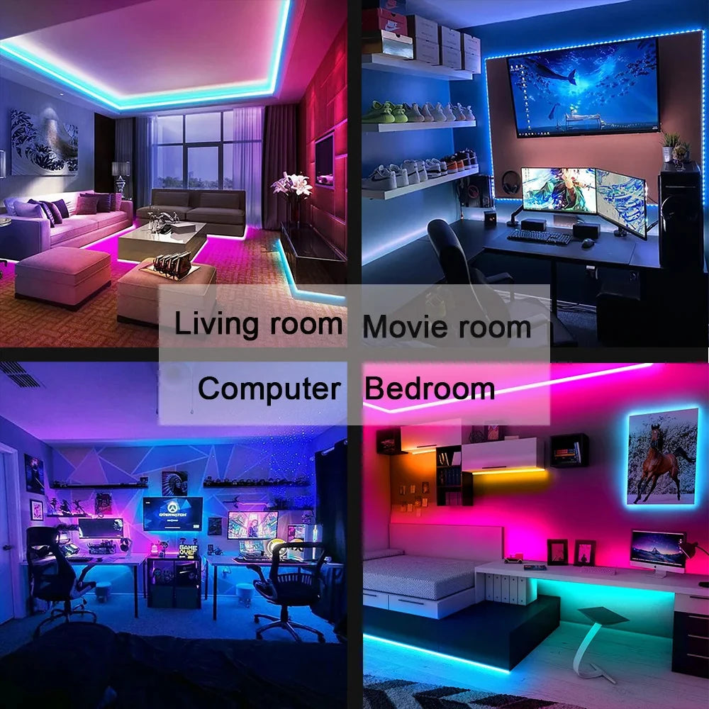 5V LED-Streifen USB RGB 5050 LED-Lichtband Musik-Synchronisation App-Steuerung Luces Led Flexible Lampe für Raumdekoration TV-Hintergrundbeleuchtung