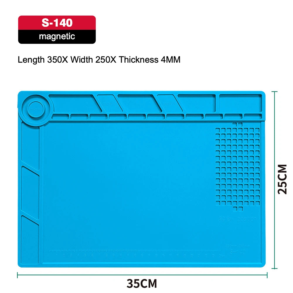 Anti-static ESD Soldering Silicone Mat Heat-Resistant Work Pad For Hot Air Gun Soldering Station Repair Desoldering Platform