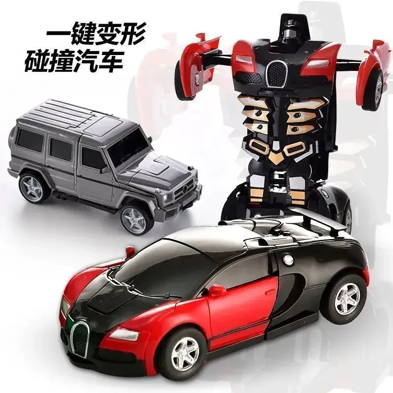 Verformbares Spielzeugauto, Trägheitsaufprall, Ein-Knopf-Verformung, Jungenpuzzle, Kollisionsverformung, Autobot-Roboter