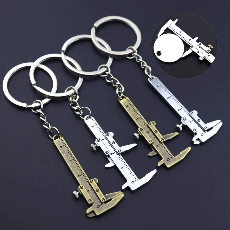 Mini vernier caliper bolso chaveiro ornamentos pequeno 3d móvel precisão medida ferramenta acessórios slider régua liga