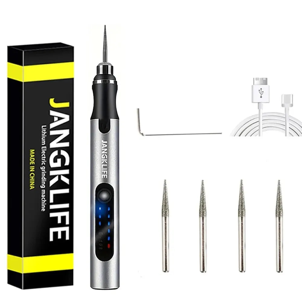 JANGKLIFE USB Cordless Rotary Tool Kit Woodworking Engraving Pen DIY For Jewelry Metal Glass Mini Wireless Drill - Shoppiline