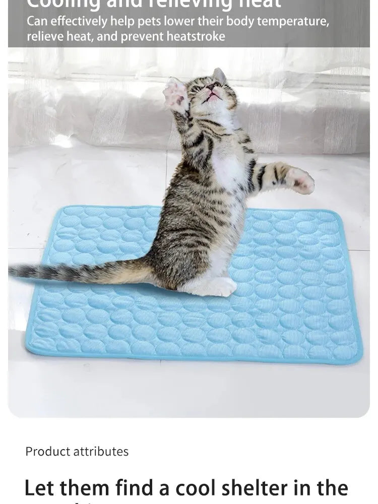 Cat Ice Mats Summer Cat Dog Sofa Nest Bed Cooling Sleeping Pad for Small Dogs Pets Durable Sofa Cooling Pad Blanket