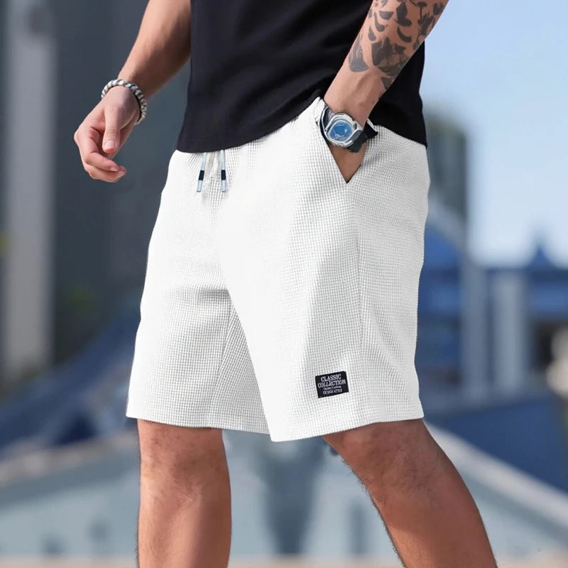 Men's Shorts, Men's Casual Pants, Men's Beach Shorts, Men's Sports Shorts, New Fashion Textured Fabric, Breathable Pants, Suitable for Both Daily Casual Wear and Sports