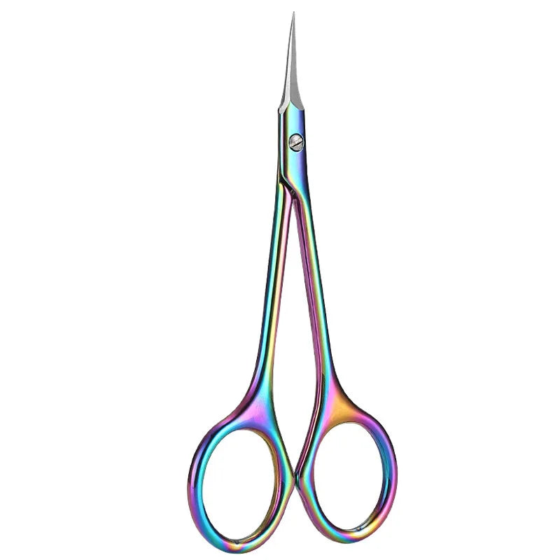 1pcs Stainless Steel Cuticle Scissors Dead Skin Remover Russian  Curved Tip Nail Scissors Manicure Tool