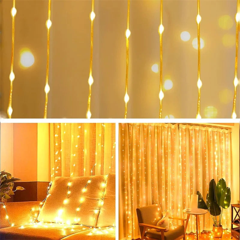 3Mx1M/2M/3M LED String Lights USB Fairy Lights Garland for New Year Wedding Festive Party Christmas Home Curtain Decoration