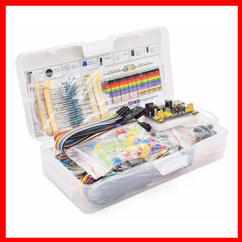 Start 830 Breadboard Kit MB-102 for UNO R3 Component Pack Beginner  Electronic Components Electrolytic Capacitor Resistor led - Shoppiline