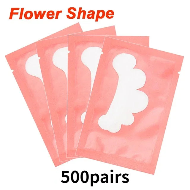50/500/1000 Stück Hydrogel-Pads für Wimpernverlängerung, Unteraugenpads, Wimpernsticker, Tools, Großhandel LAUKISS