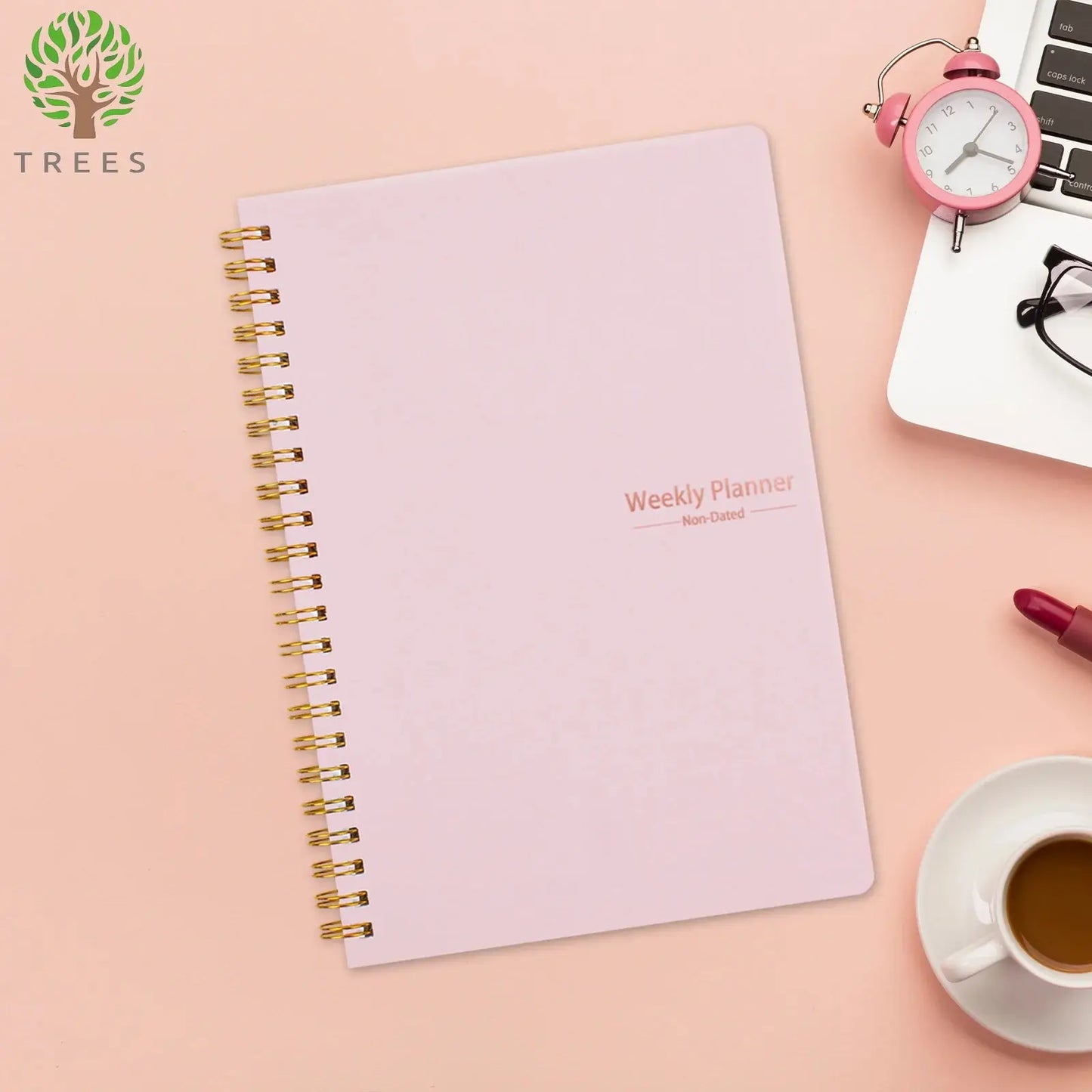 Clearance_Spiral Undated A5 Weekly Notebook Planner Agenda, Ntationery Office School Supplies, Record Daily Plan to Achieve_Cont