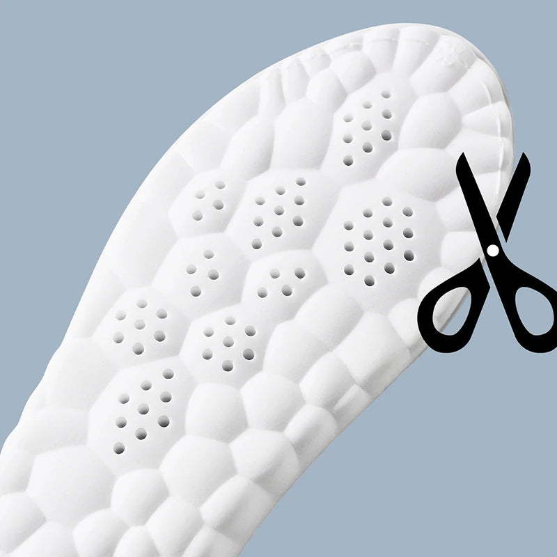 1Pair/2Pairs/4Pairs High Elasticity Latex Sport Insoles Soft Shoe Pads Arch Support Orthotic Insoles Breathable Deodorant Insole
