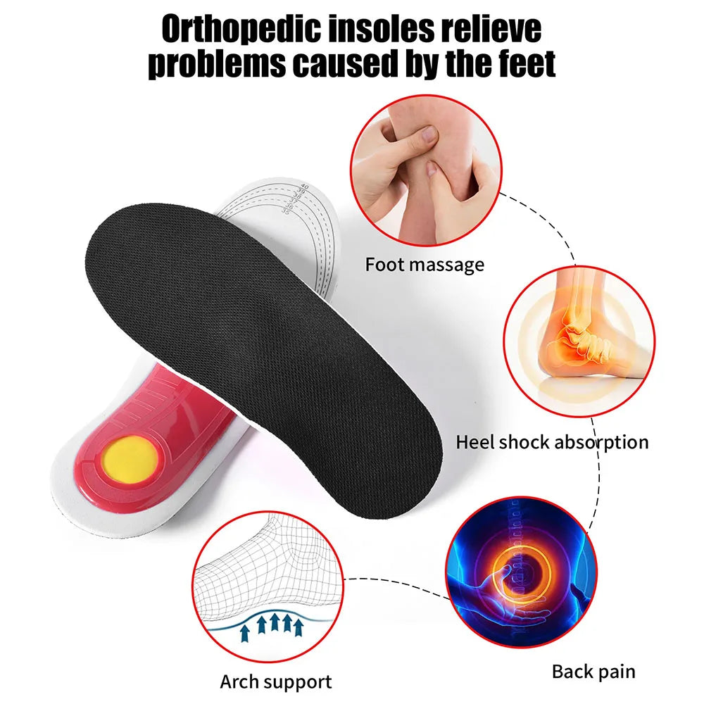 Orthopädische Einlegesohlen mit Fußgewölbestütze für Plattfüße, zur Druckentlastung, mit Luftzirkulation und Dämpfung