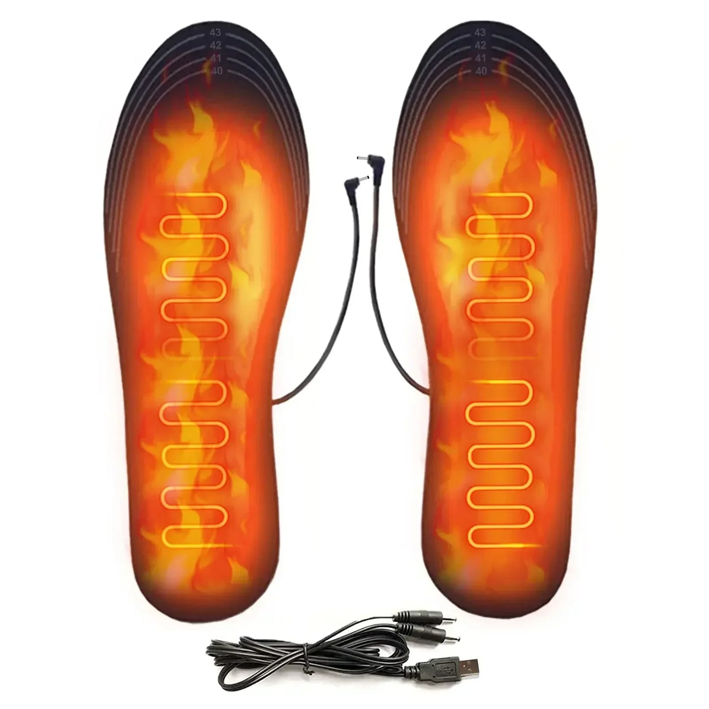 USB Heated Insoles for Shoes Electric Foot Warming Pad Winter Feet Warmer Sock Mat Outdoor Sports Shoe Heating Insole