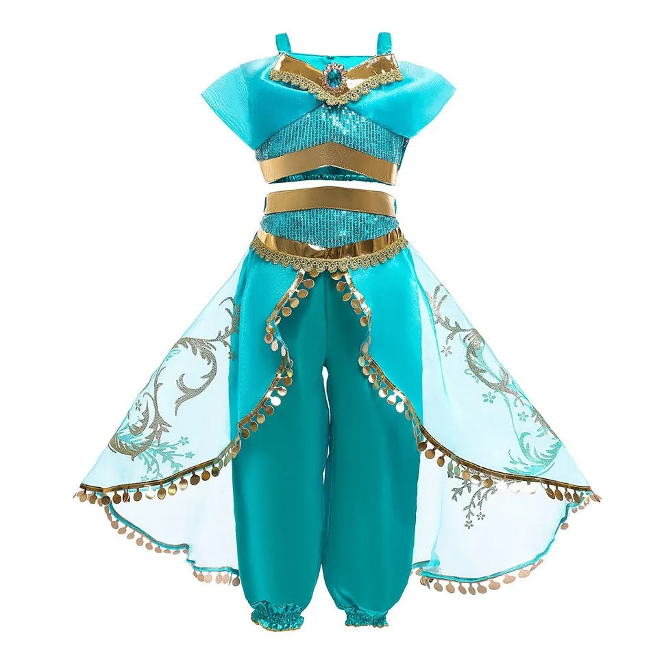 Kids Cinderella Costume Princess Dress for Girls Children Rapunzel Snow White Belle Jasmine Elsa Aurora Cosplay Carnival Dresses