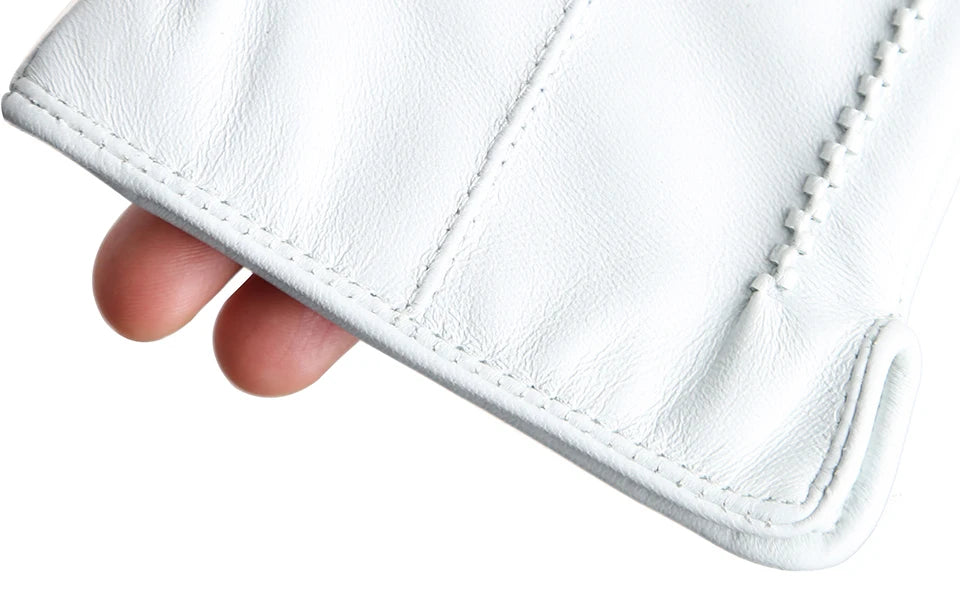 Women's sheepskin gloves winter warm plus velvet short thin touch screen driving color women's leather gloves good quality -2226
