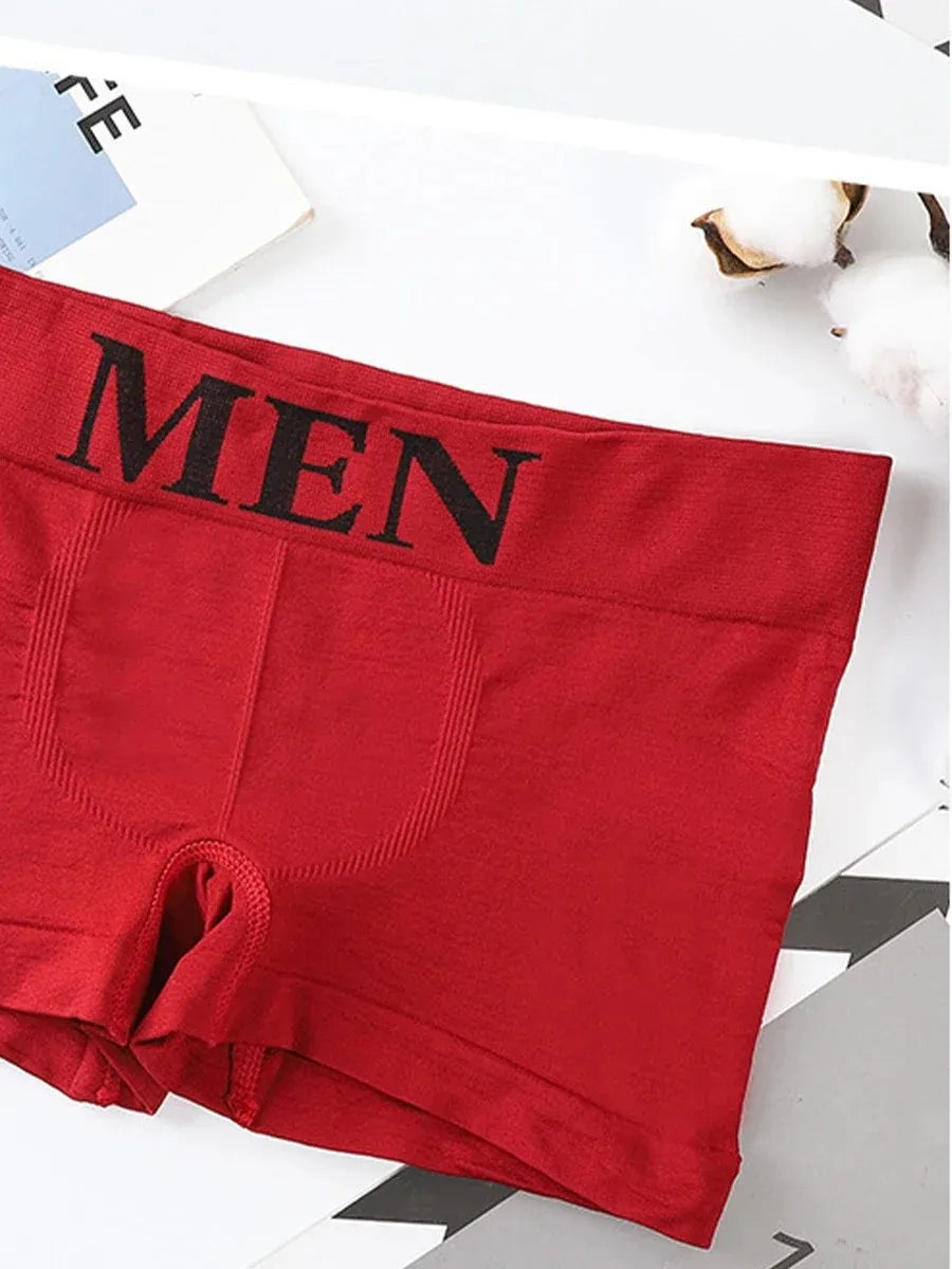 Lot de 5 Boxers Confortables pour Hommes, Couleur Unie, Haute Élasticité, Respirants