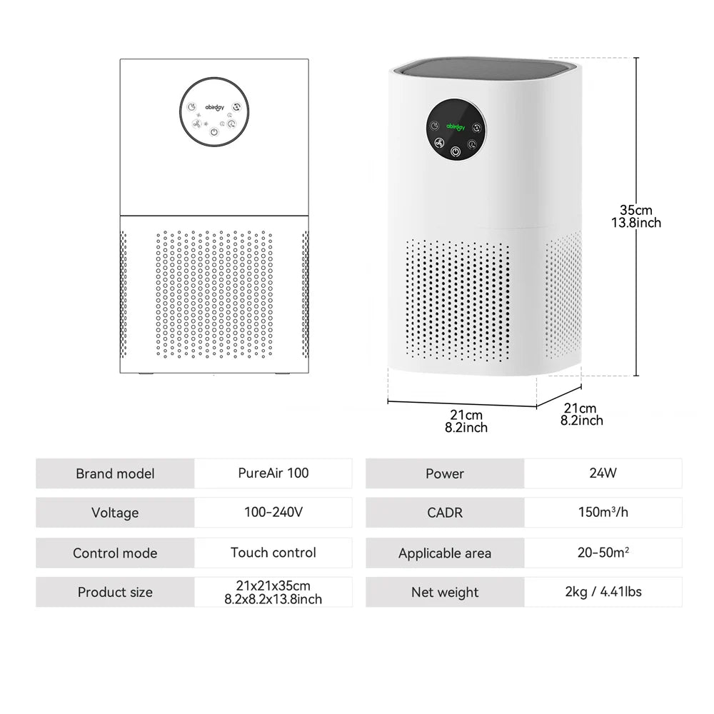 Air Purifier with Humidifier Combo for Home Allergies and Pets Hair, Smokers in Bedroom, H13 HEPA Filter - Shoppiline