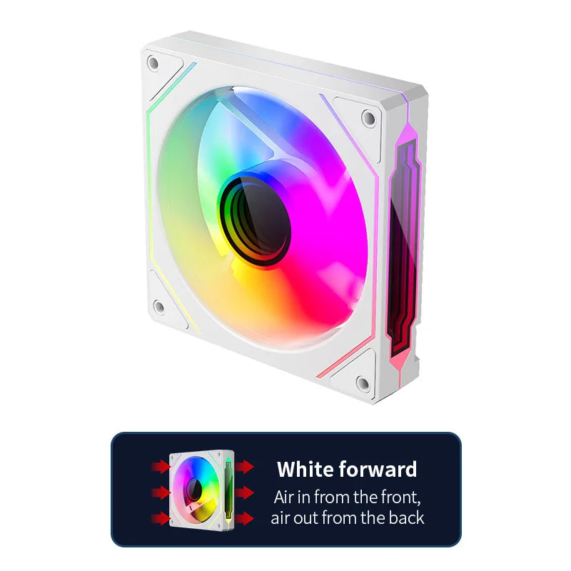Teucer Infinite Mirror 120mm 5V 3Pin ARGB PC Case FAN 12V 4Pin PWM 800-2000RPM 12cm Chassis CPU Water Cooling Ventilator