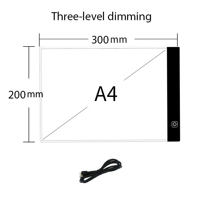 LED Photocopying Table Drawing Board Children's Light-transmitting Copying Table Brightness Adjustable Copy Board Painting Toys - Shoppiline