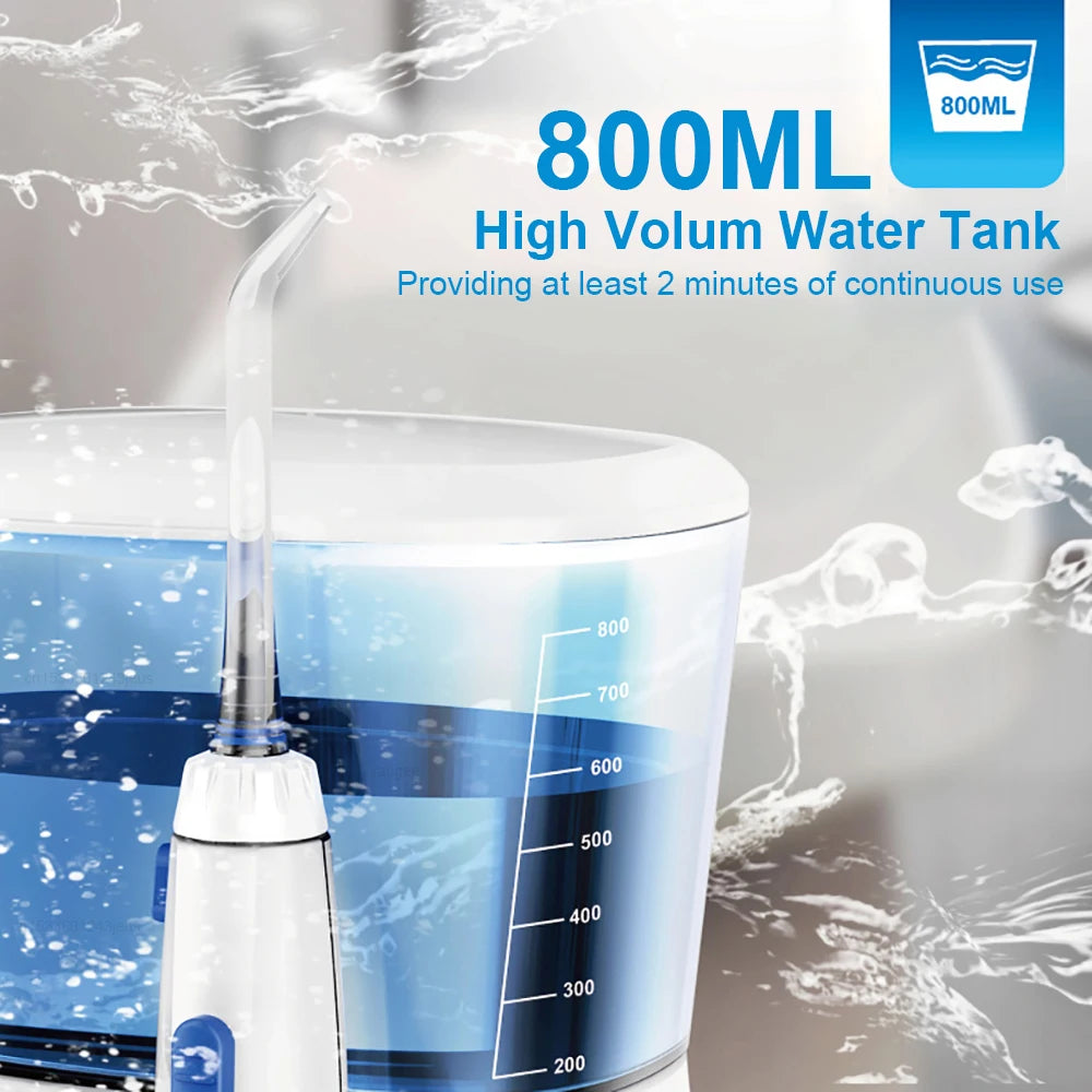 Oral Irrigator Dental Water Flosser for Teeth High Pressure Electric Dental Irrigator Water Flosser Mouth Washing Machine 800ML - Shoppiline