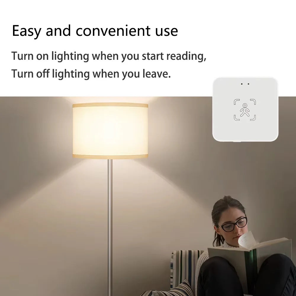 Tuya WiFi / Zigbee Human Presence Detector 24G,Luminance/Distance Detection, Smart Human Body PIR Sensor Support Home Assistant - Shoppiline