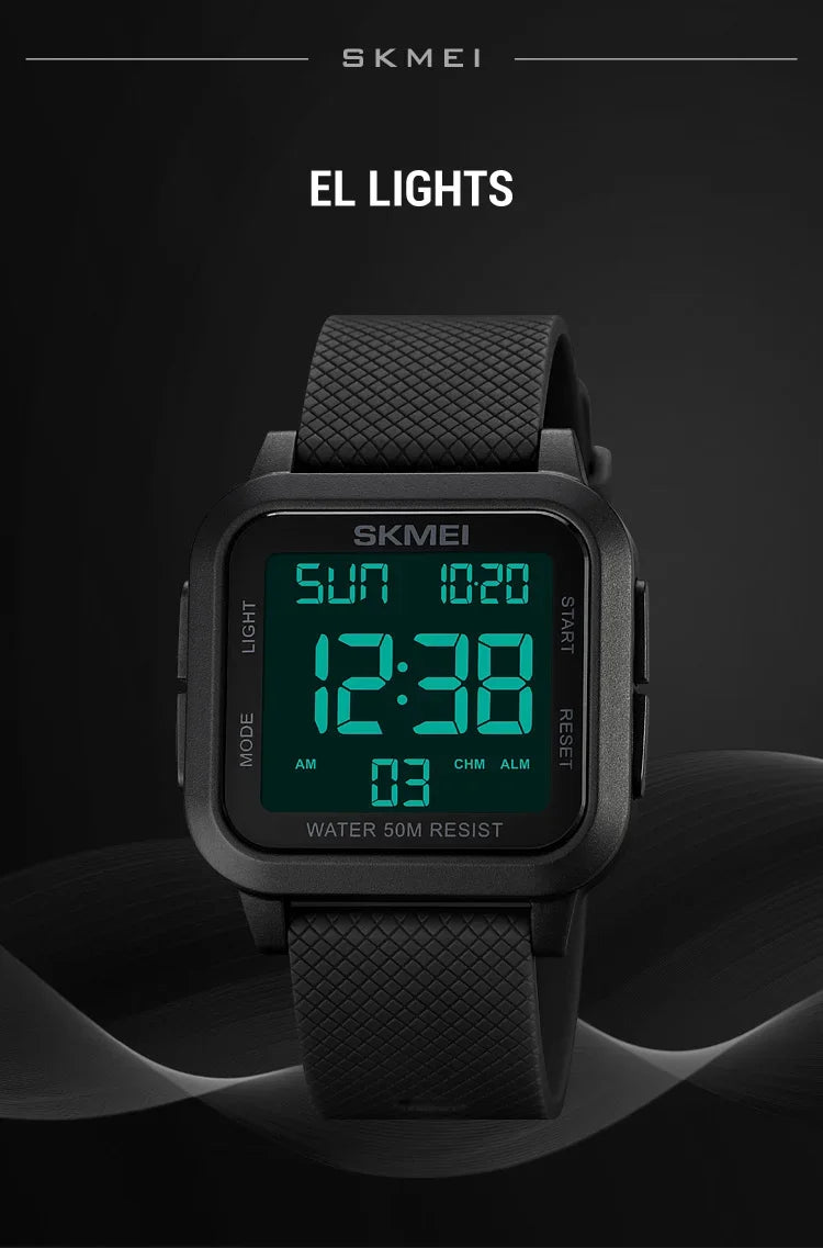 SKMEI 1894 Sport Electronic Watch for Men Shockproof Waterproof Countdown Mens Wristwatch Military Alarm Clock 1960 Reloj Hombre
