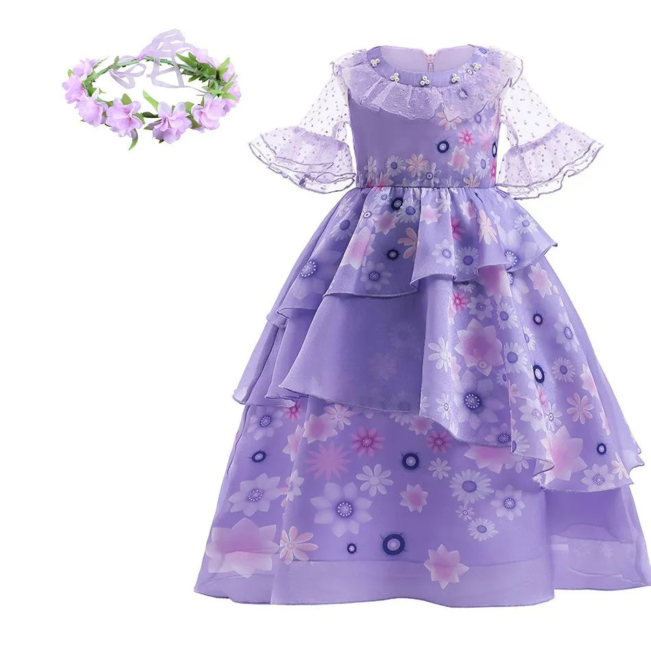 Kids Cinderella Costume Princess Dress for Girls Children Rapunzel Snow White Belle Jasmine Elsa Aurora Cosplay Carnival Dresses