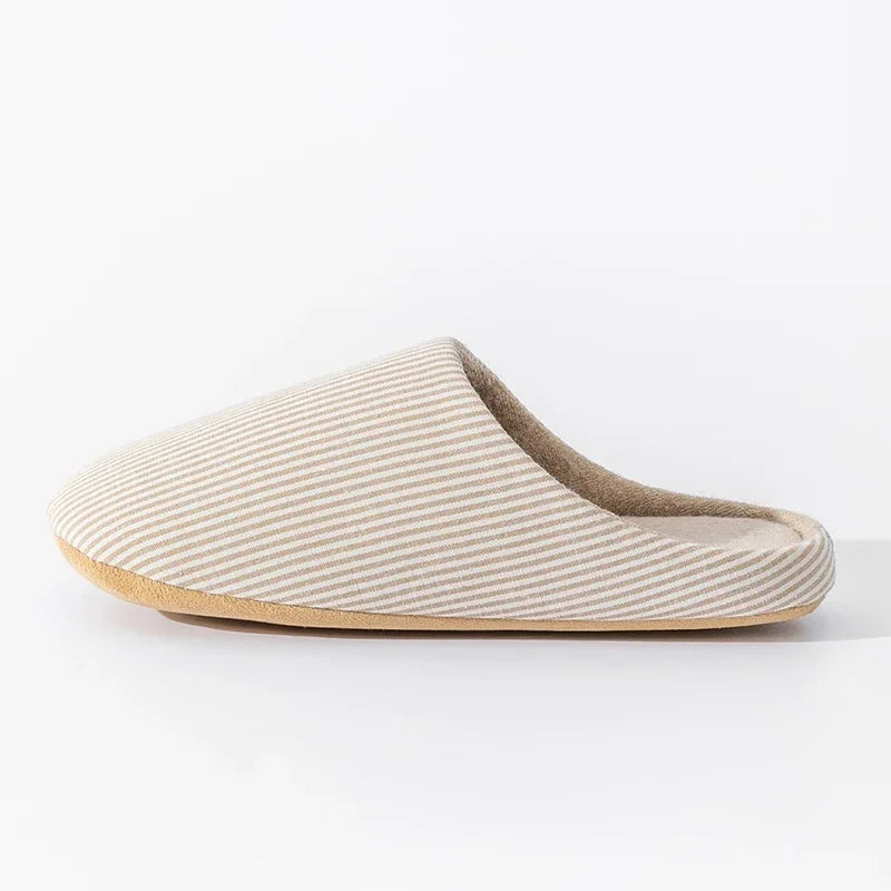 Unisex Home Slippers Soft Fur Slippers Warm Indoor Flat Slides Nonslip Couples Shoes Bedroom Light Slience Flats Autumn&Spring