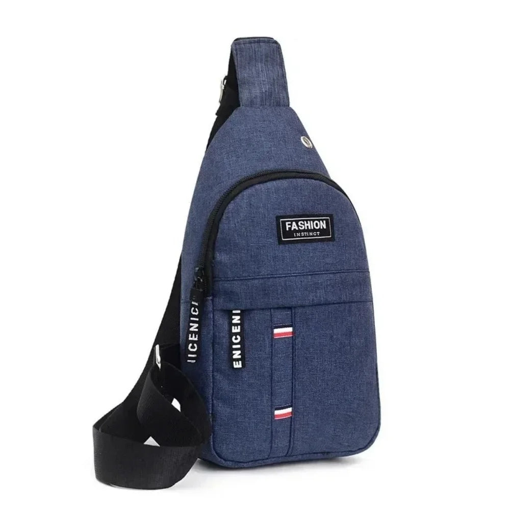 Classic Fashion Canvas Waterproof Sling Chest Crossbody Bag Sport Travel Outdoor Bag Practical Casual Daily Carry Capacity Bags