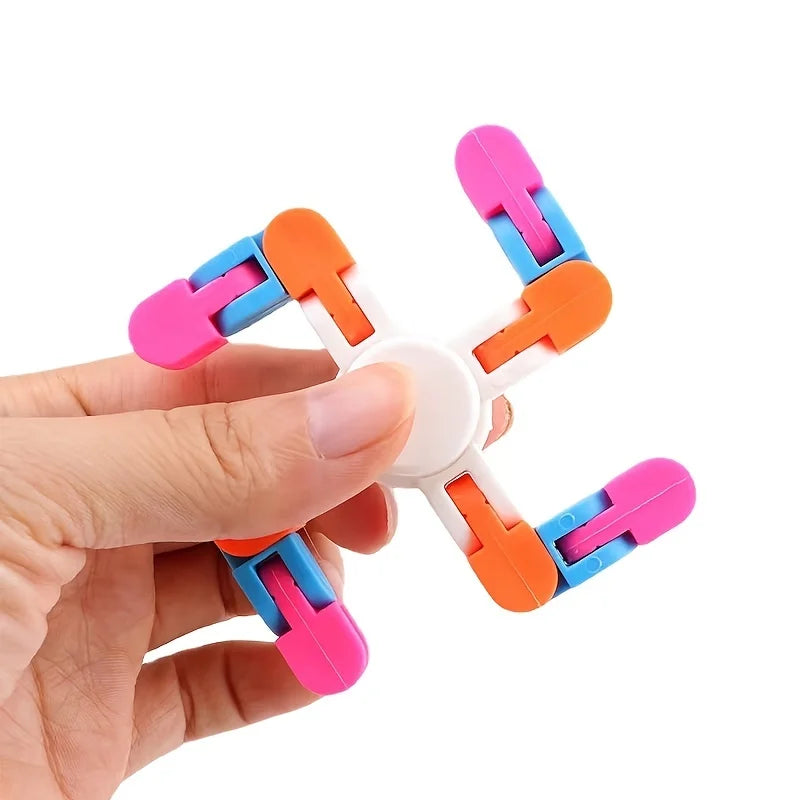 1 Stück Vielfalt Fingerspitzen-Kreisel Kette Gyro Eltern-Kind-Spiele Vier-Glieder-Fahrradkette Top Dekompression Spielzeug Fidget Spinner Schreibtisch Spielzeug