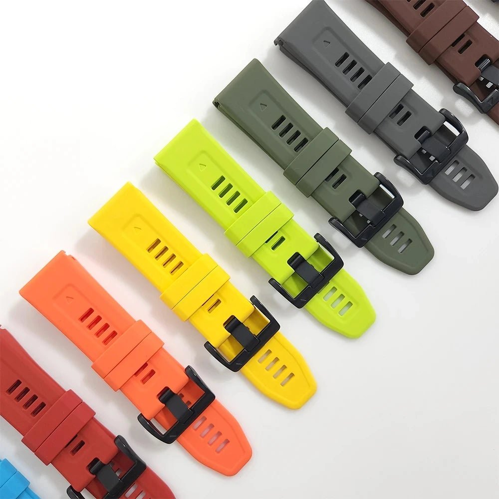 Bracelet QuickFit 22mm 26mm pour Garmin Epix Gen 2, en silicone pour Garmin Fenix 7 7X 5Plus 6XPro Enduro 2